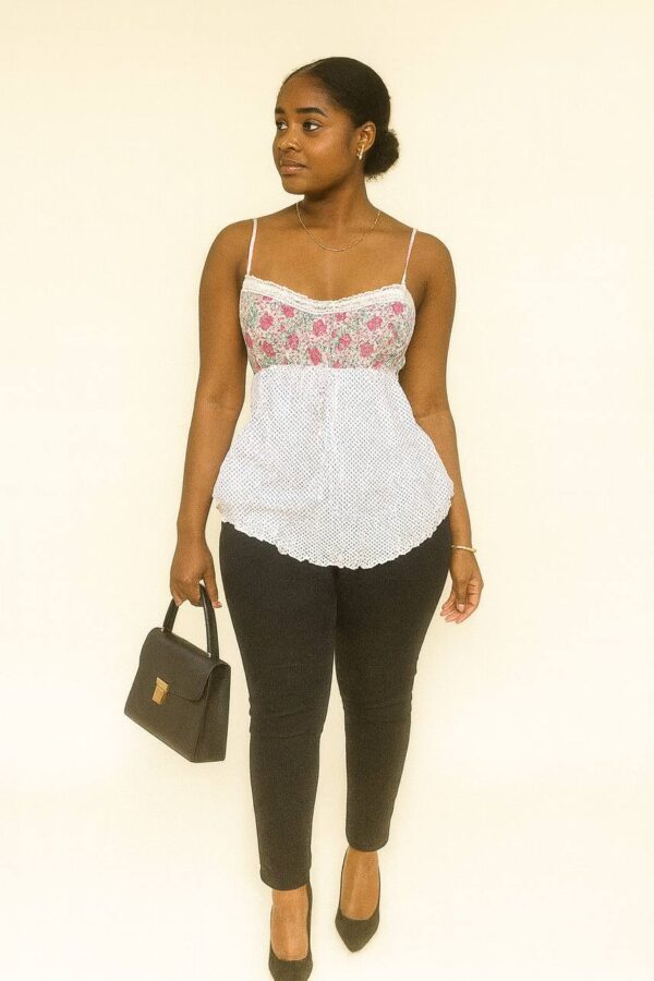 Sleeveless light cotton cami top size 14