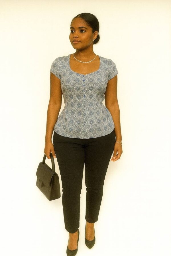 Navy blue light cotton top Size 10