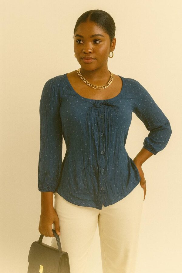 Pretty navy blue top Size 14/16