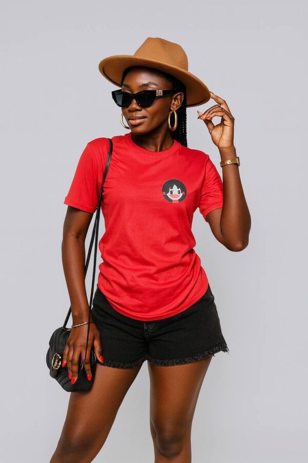 Red round neck tee Size 10