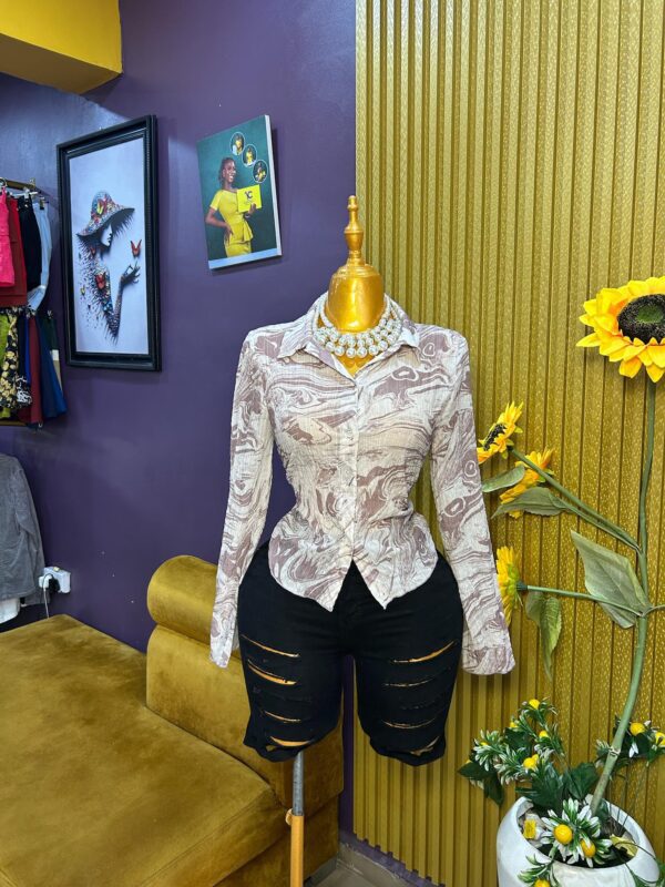 Vintage print mesh shirt Size 12