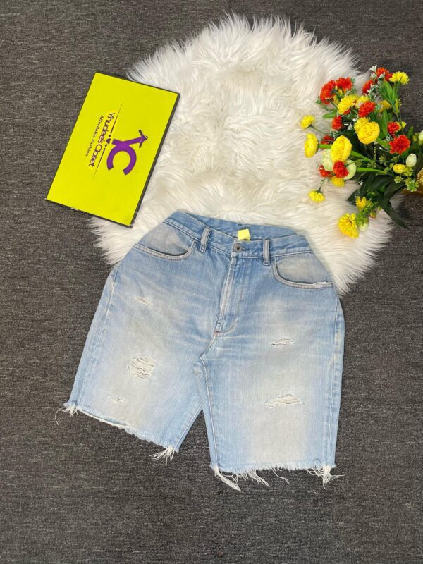 Blue Ripped Jean Short Size 10