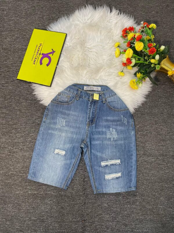 Blue Ripped Jean Short Size 6