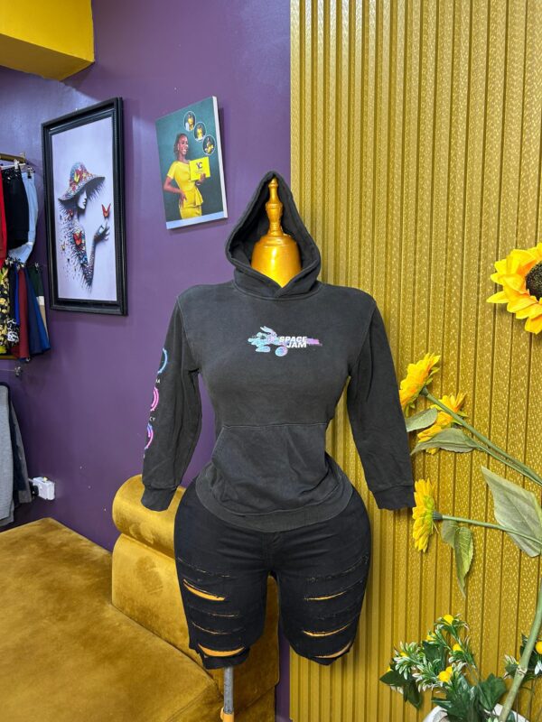 Faded black hoodie - S