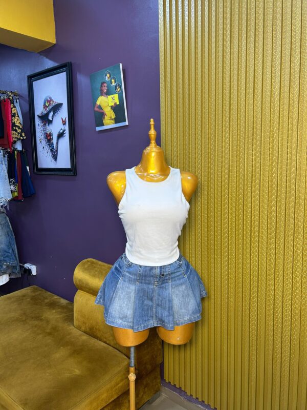 White Sleeveless Crop Top Size 12