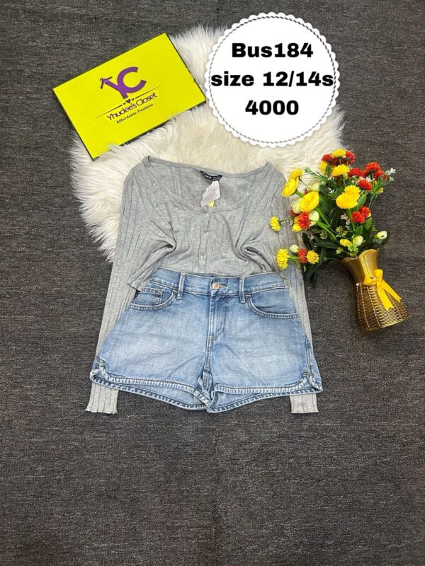 Stylish blue bumshort Size 12/s14