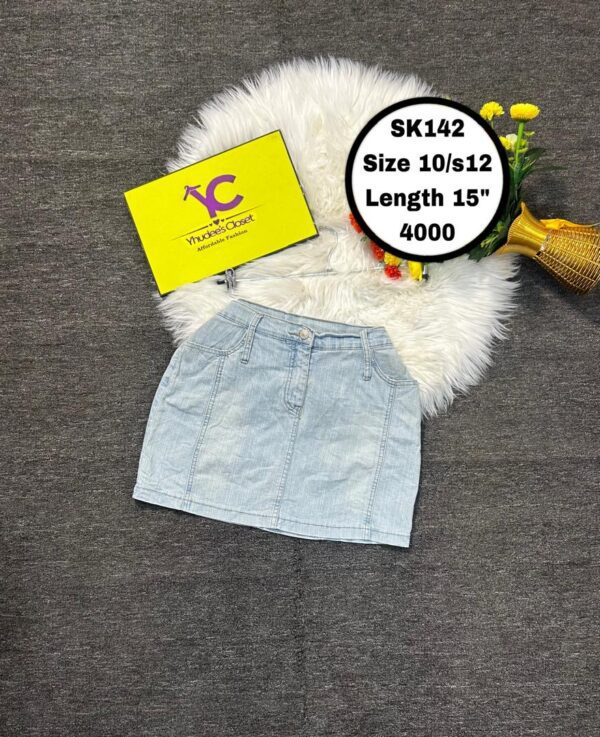 Blue Jean Skirt Size 10/s12 L 15”
