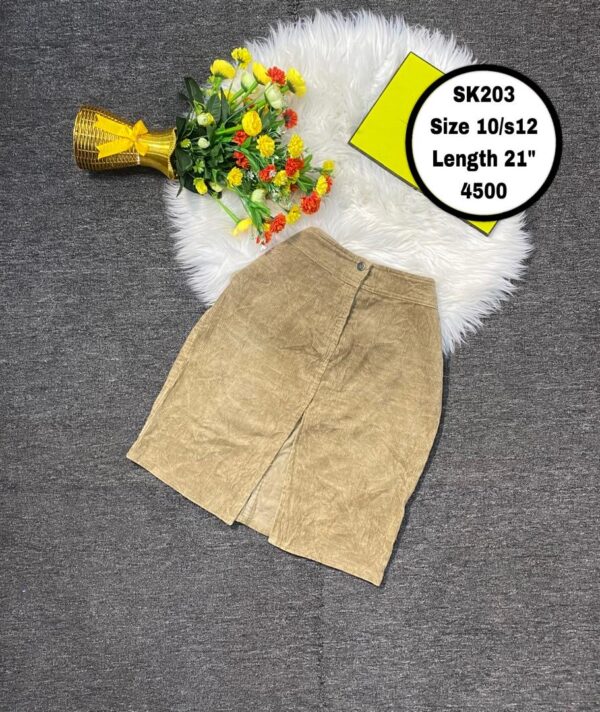 Carton color corduroy Skirt Size 10/s12 L 21”