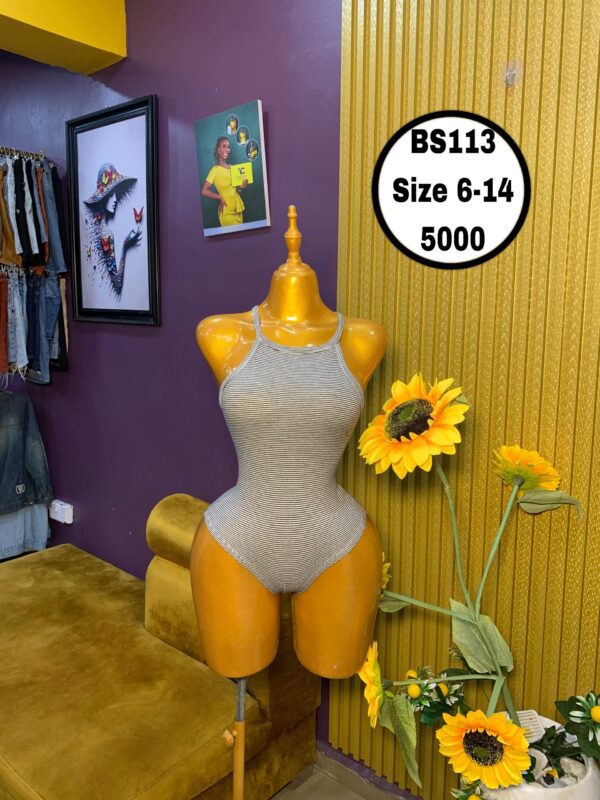 Sleeveless striped bodysuit Size 6-14