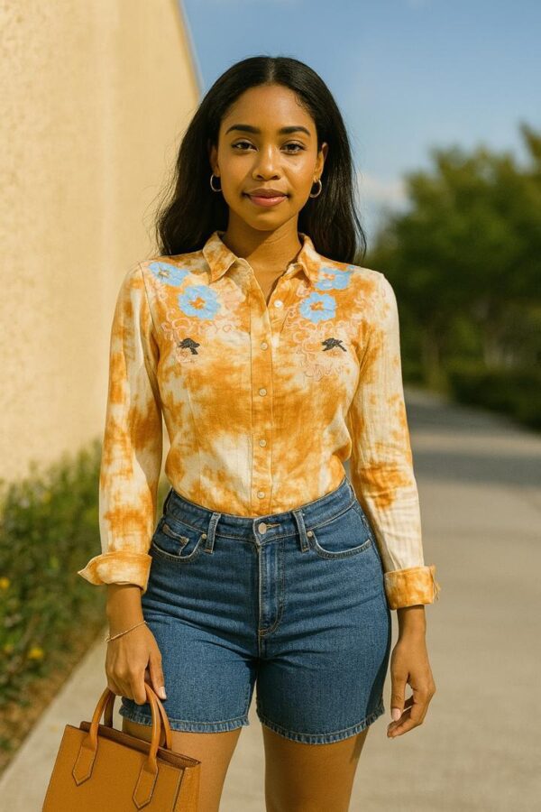 Beautiful Adire Shirt - Size 6/8