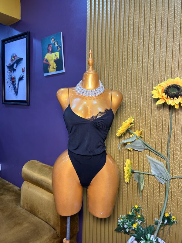 Sleeveless black bodysuit Size 8/10