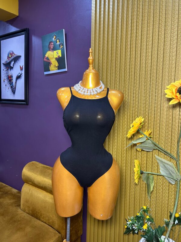 Black side lace up bodysuit Size 12/14