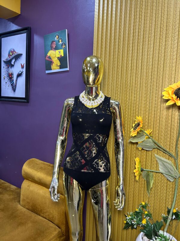 Black mesh bodysuit Size 8