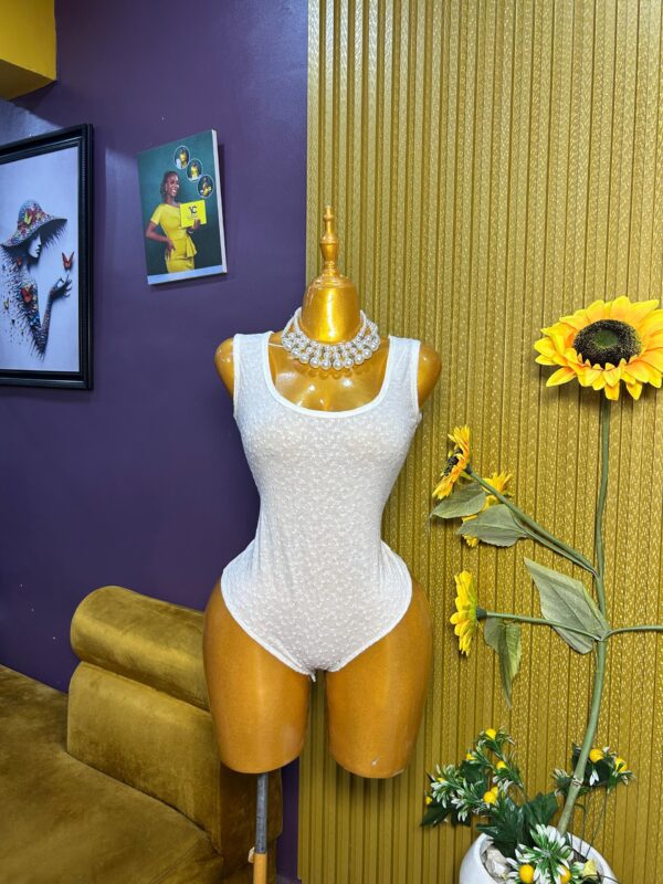 Off white embroidered bodysuit Size 18