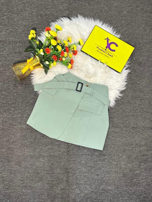 Sea Green Wrapped Cargo Skirt Size 8, L 16