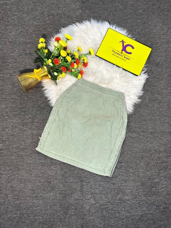 Green jean skirt Size 8,L 20