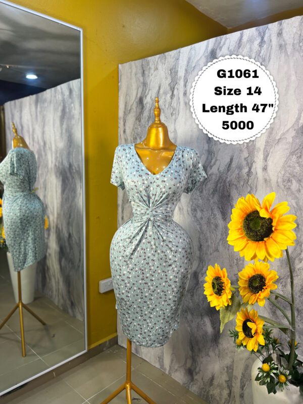 G1061 Polka Twist Front Midi dress (Size 14 Length 47”)