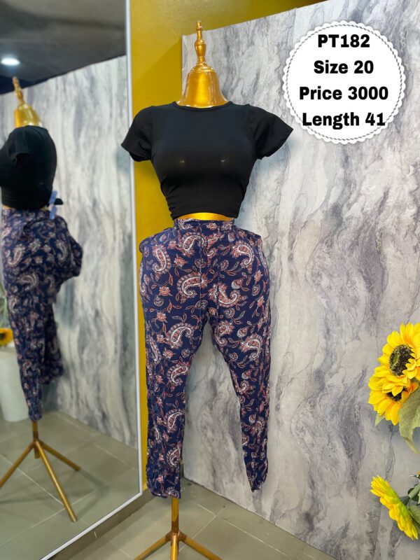 PT182 - Vintage Print Palazzo | Size 20