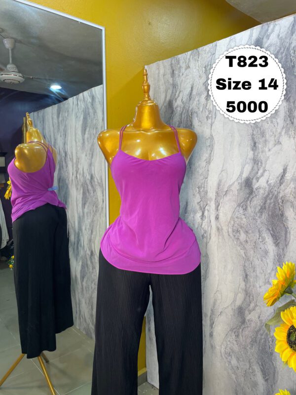 T823 - Beautiful purple cami chiffon top | Size 14