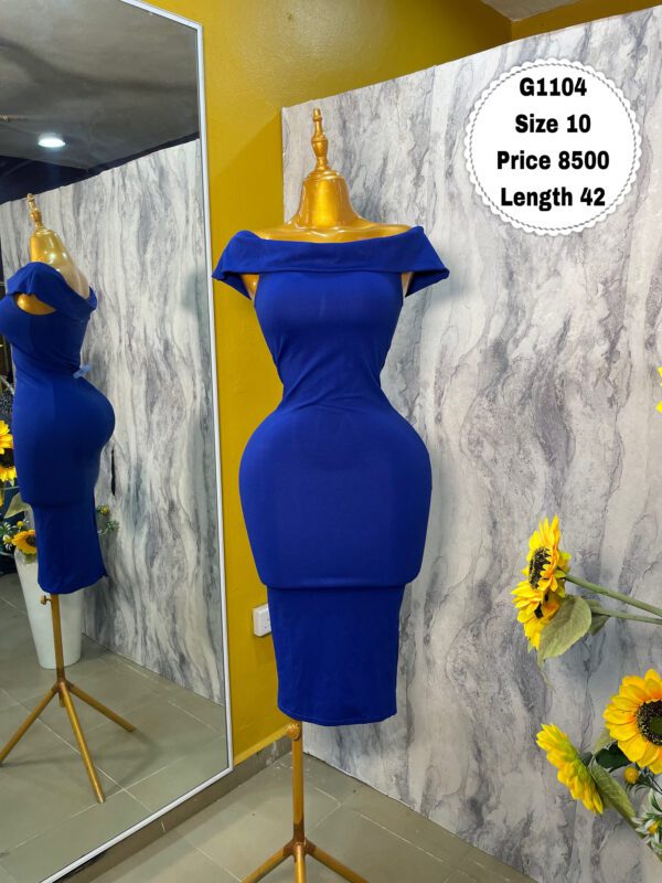 G1104 - Solid off-shoulder Corporate dress | Size 8/10