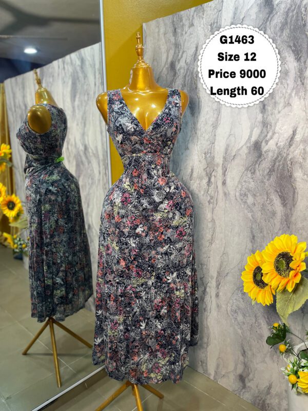 G1463 - Super Solid Vintage print dress | Size 12