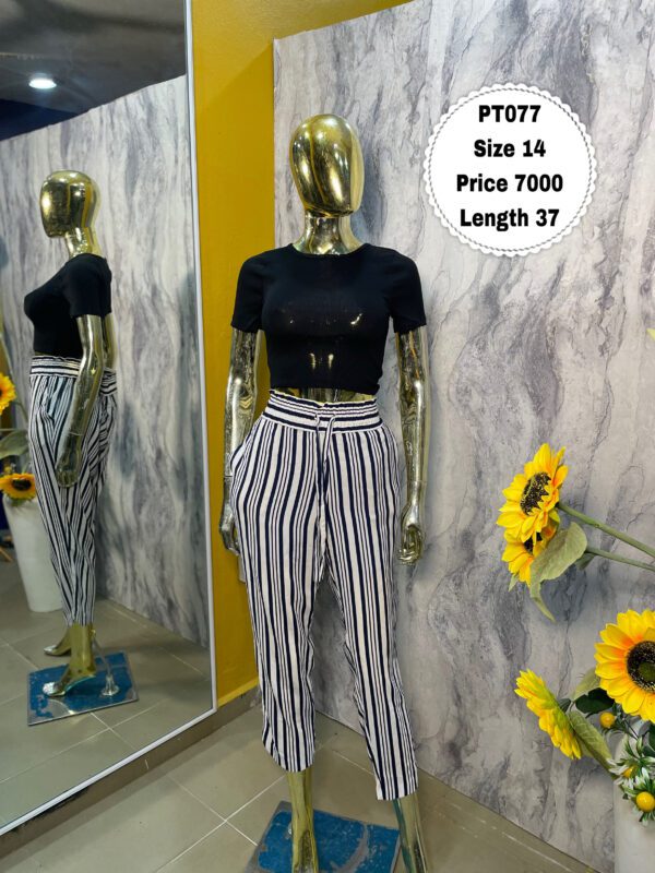 PT077 - Beautiful stripped pant trouser | Size 14