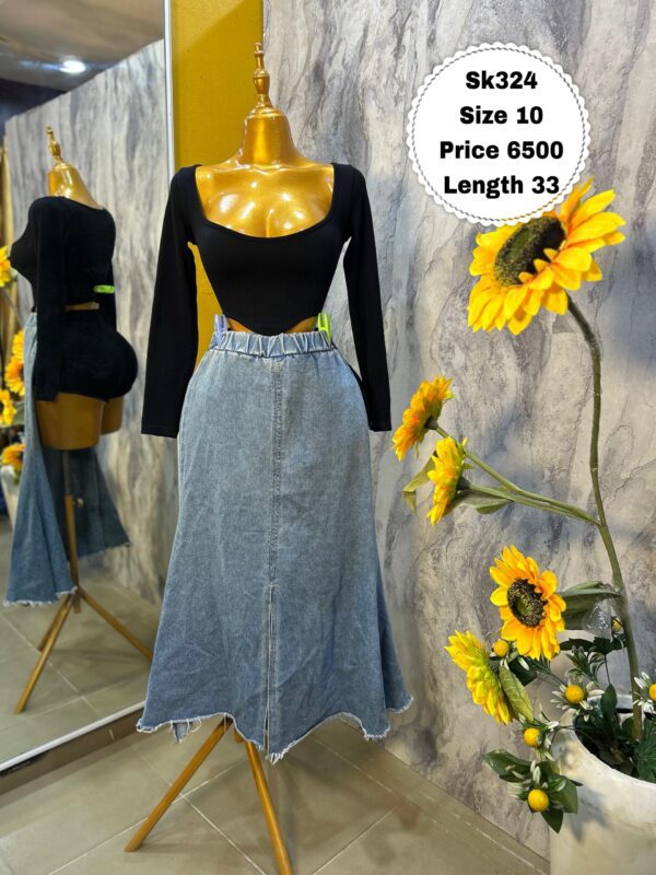 SK324 - Flowy denim skirt (10)