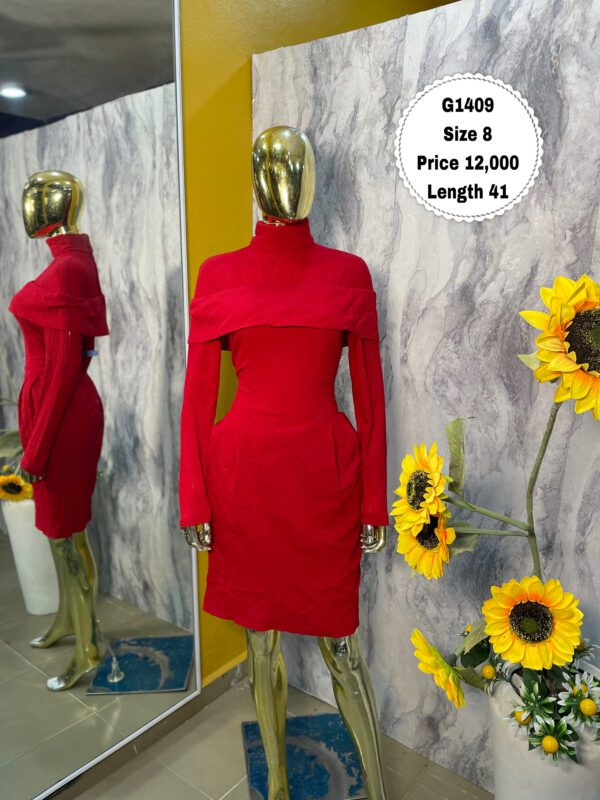 G1409 - Beautiful red Structured dress | Size 8