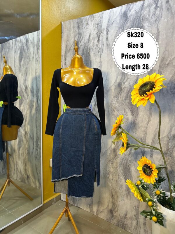 SK320 - Trendy layered denim skirt (8)