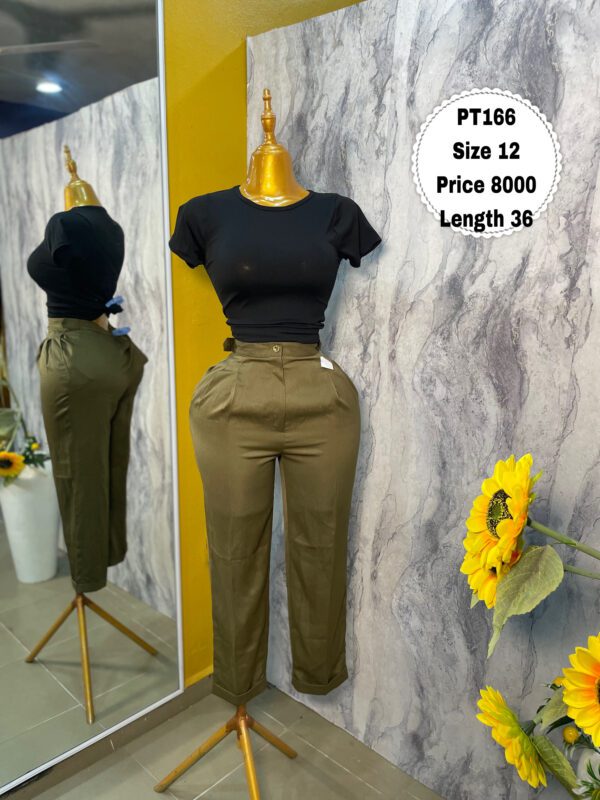 PT166 - Olive Green pant trouser | Size 12