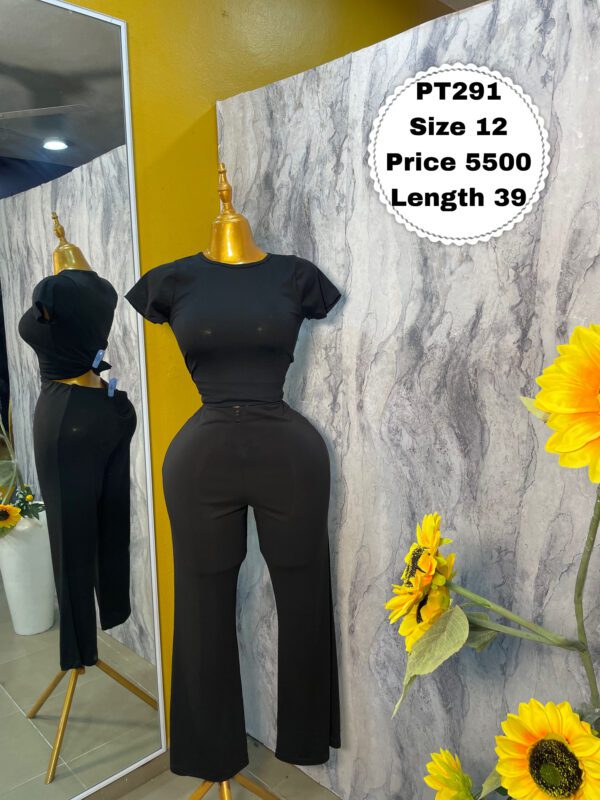 PT291 - Plain black pant trouser | Size 12