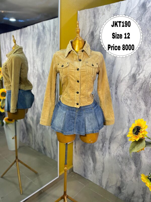 JKT190 - Warm-toned brown denim jacket (12)