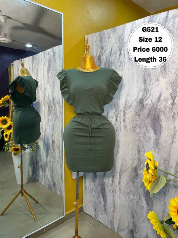 G521 - Beautiful army green dress | Size 12