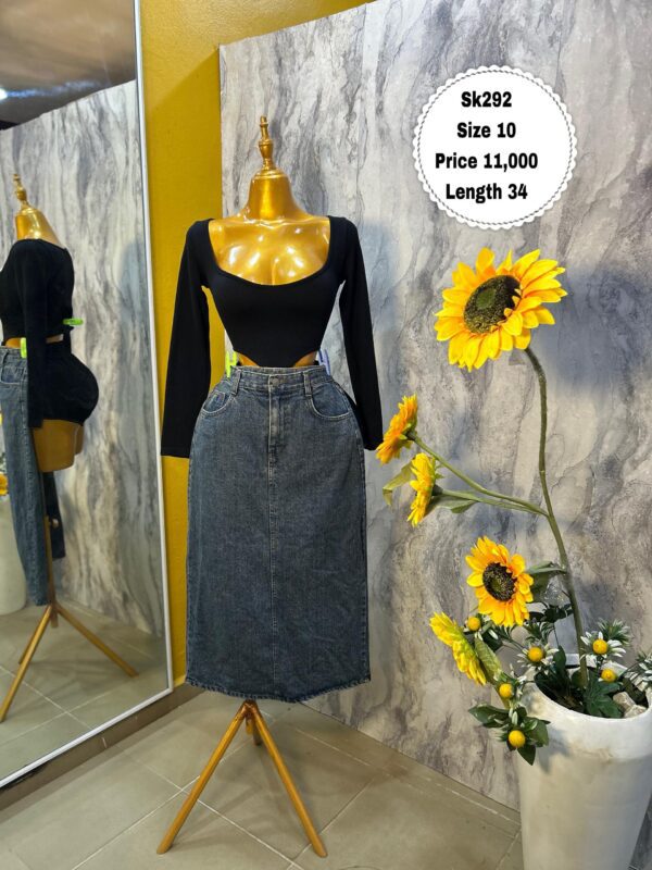 SK292 - Classic long denim skirt (10)