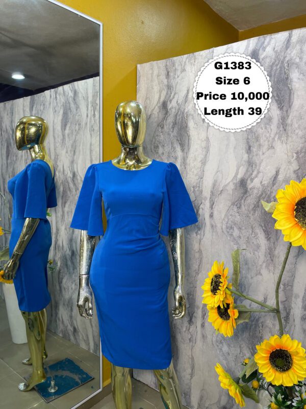 G1383 - Solid blue Corporate dress | Size 6
