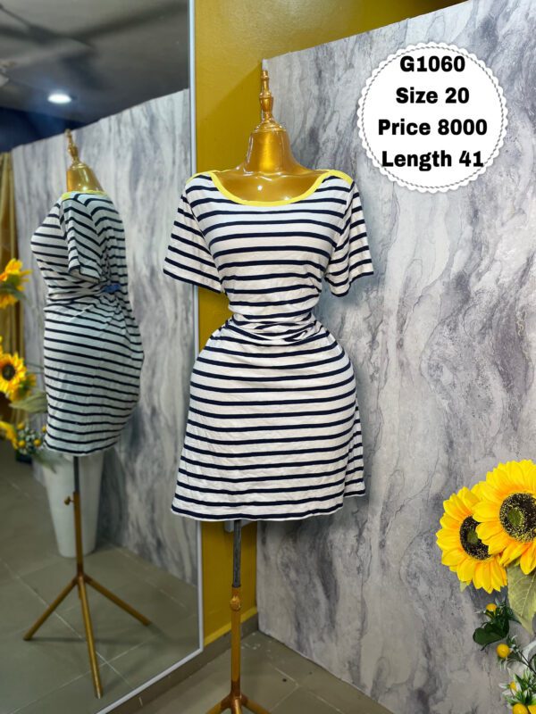 G1060 - Beautiful Stripped fitted gown | Size 20