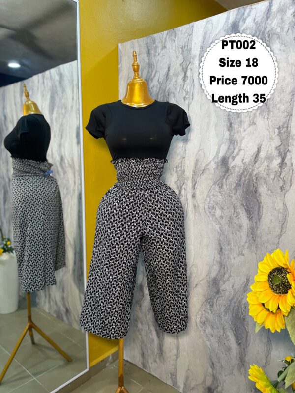 PT002 - Smokey waist Culottes pants | Size 18-20