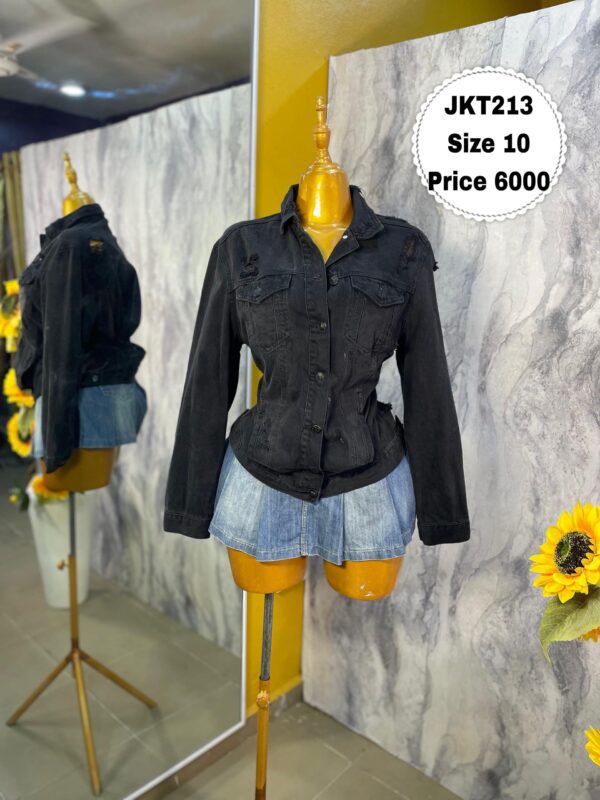 JKT213 - Classic black denim jacket (10)