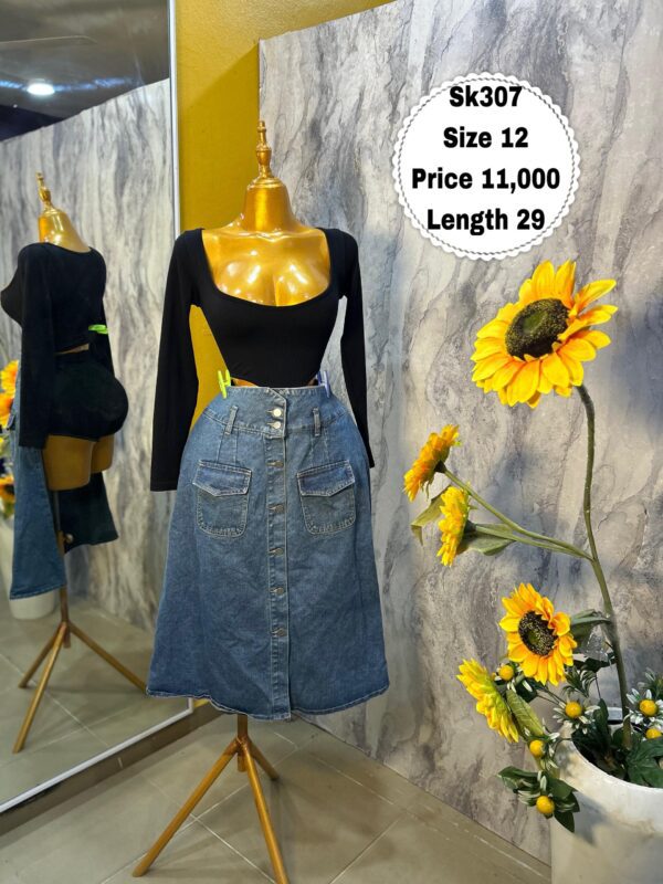 SK307 - Button-down denim skirt (12)