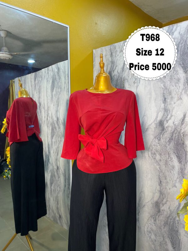 T968 - Red corporate top | Size 12