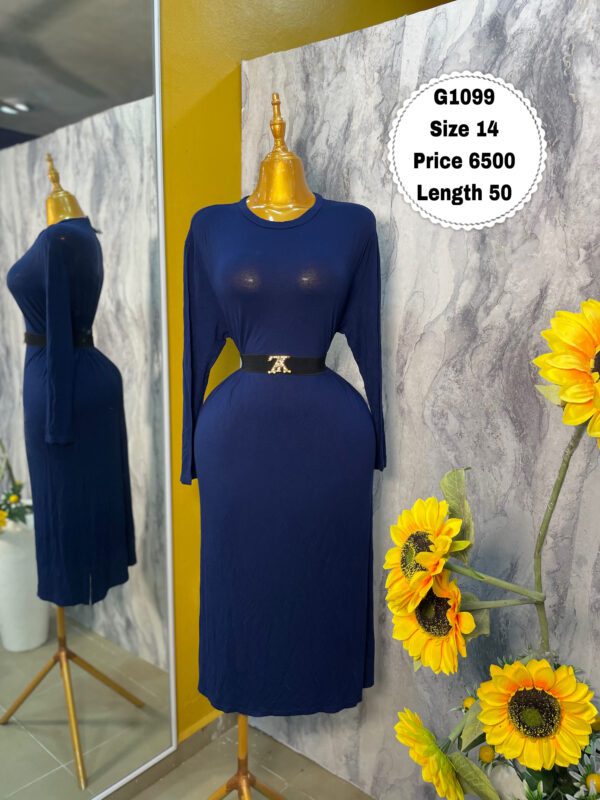 G1099 - navy blue polo maxi dress | Size 14