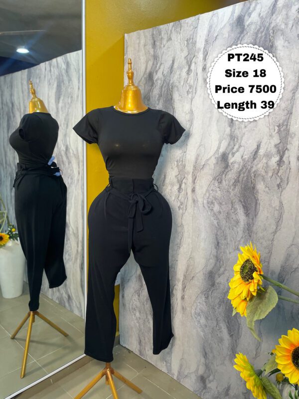 PT245 - Plain black pant trouser | Size 18