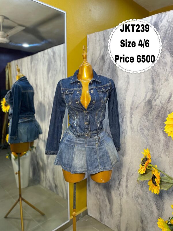 JKT239 - Cute fitted denim jacket (4/6)