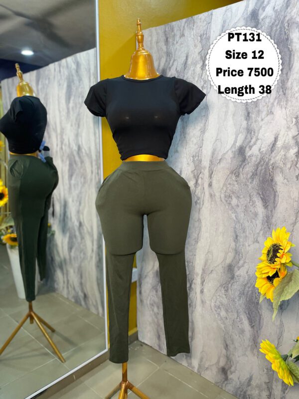 PT131 - Beautiful army green pant trouser | Size 12