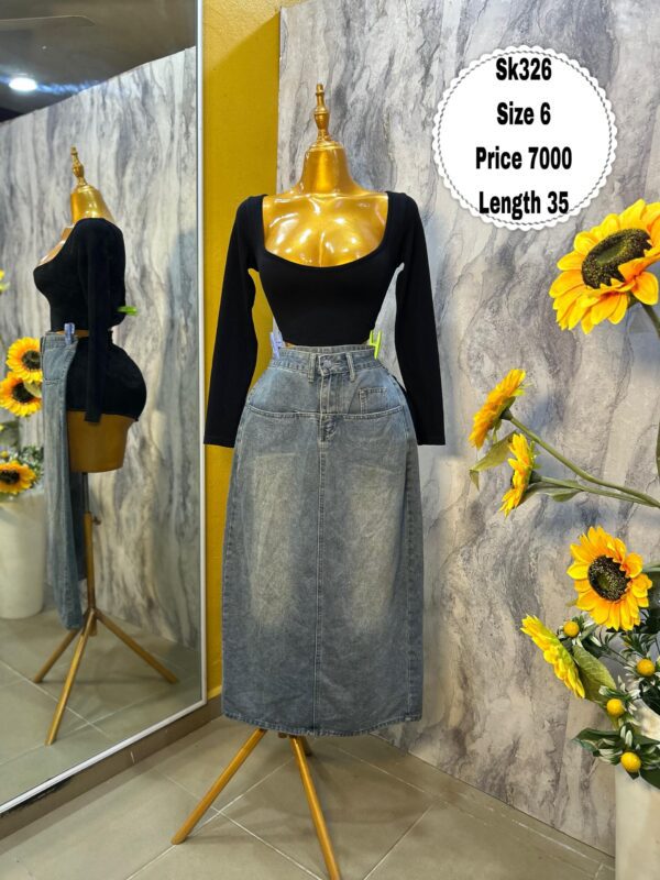SK326 - Long denim skirt (6)