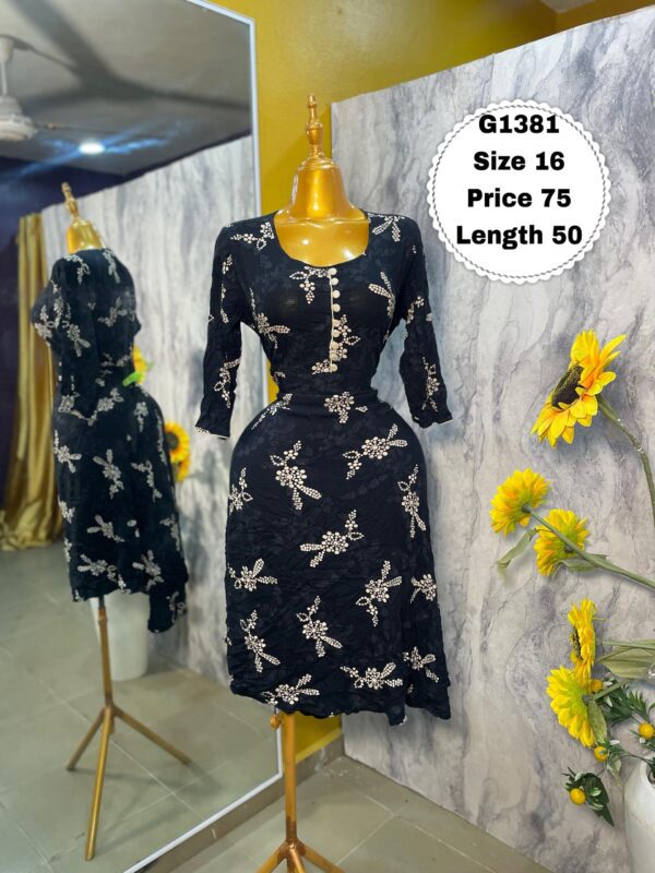 G1381 - Black embellished dress (16)