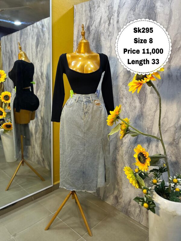 SK295 - Soft-wash long denim skirt (8)