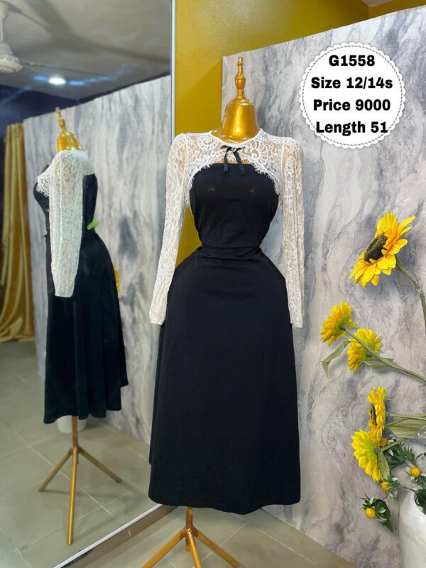 G1558 - Black lace detail midi (12/14)